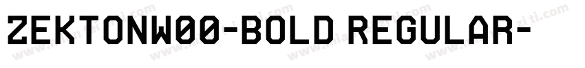 ZektonW00-Bold Regular字体转换